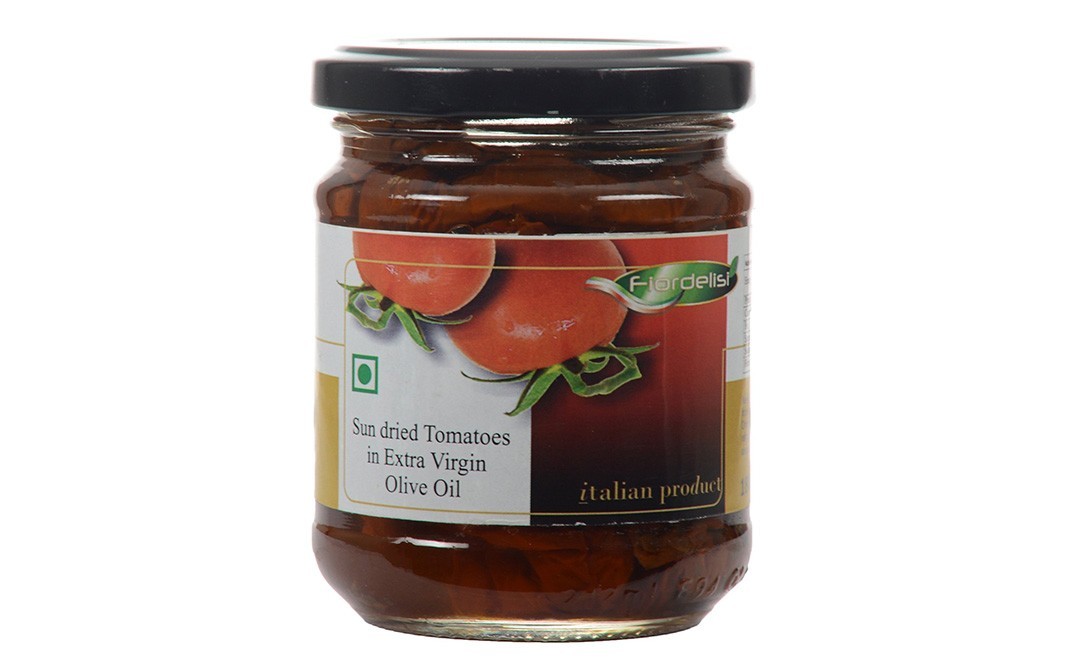 Fiordelisi Sun dried Tomatoes in Extra Virgin Olive Oil   Glass Jar  180 grams